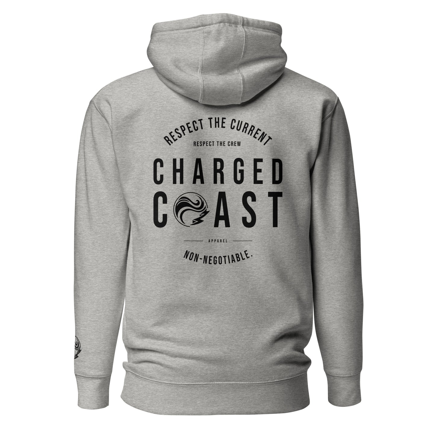 Current Hoodie - Grey - Product mockup back