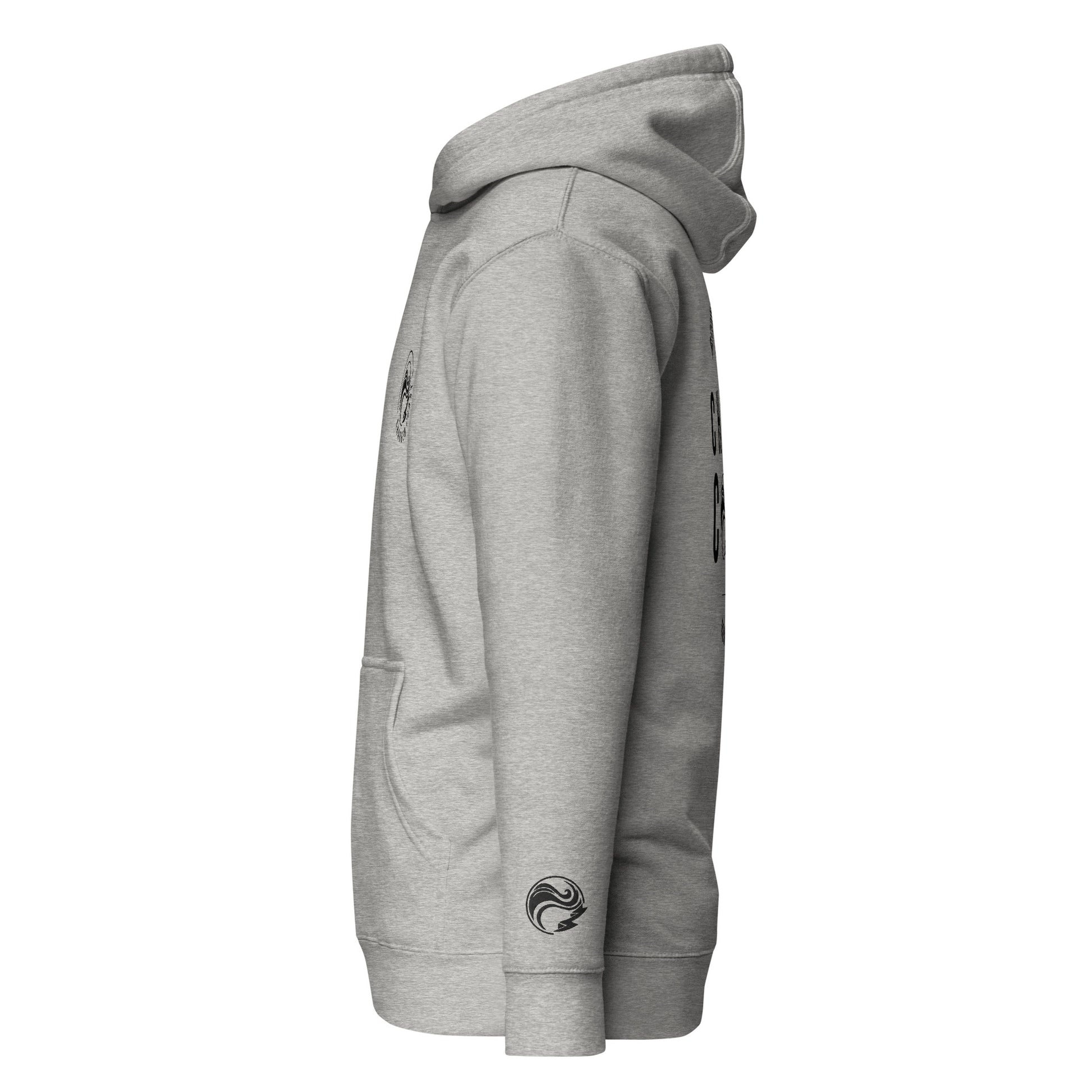 Current Hoodie - Grey - Product mockup side