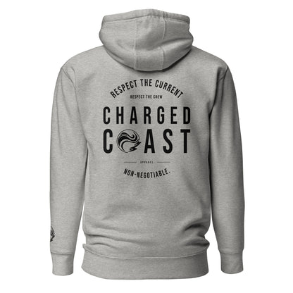 Current Hoodie - Grey - Product mockup back