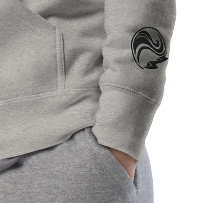 Current Hoodie Grey Sleeve Detail Mock Up