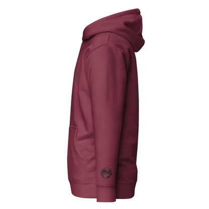 Current Hoodie - Maroon - Product mockup side