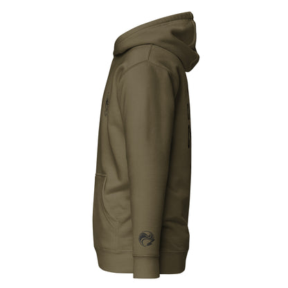 Current Hoodie - Olive - Product mockup side