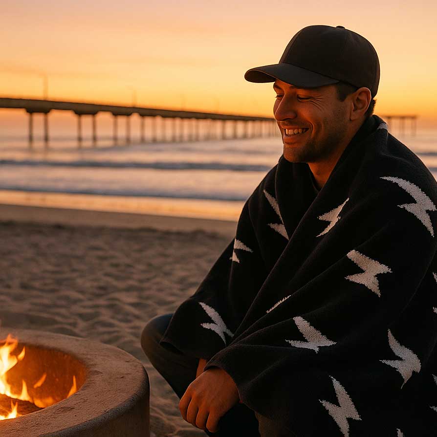 Charged Lightning Jacquard Blanket
